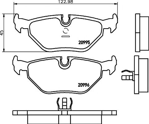 set placute frana,frana disc BMW E32/E34 5 01/88-01/97