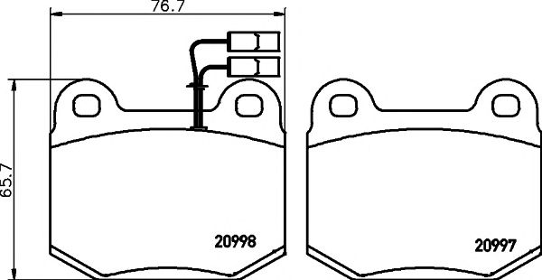 set placute frana,frana disc ALFA 75 -89 1,8-3,0