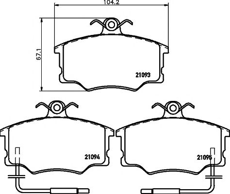 set placute frana,frana disc FIAT CROMA LP_569