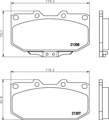 set placute frana,frana disc SUBARU IMPREZA 00-/300ZX