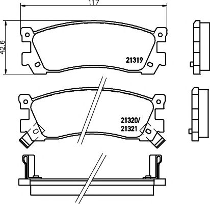 set placute frana,frana disc MAZDA XEDOS-9