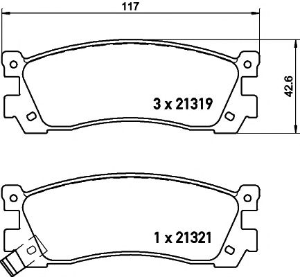 set placute frana,frana disc