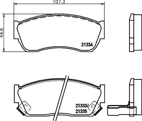 set placute frana,frana disc SUZUKI SWIFT 89-97 SUMITIMO