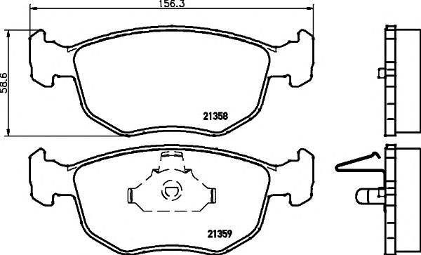 set placute frana,frana disc FORD ESCORT 2,0 16V 92-