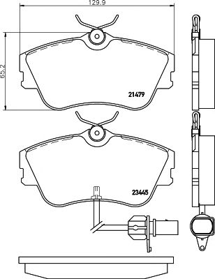 set placute frana,frana disc VW T4 90-