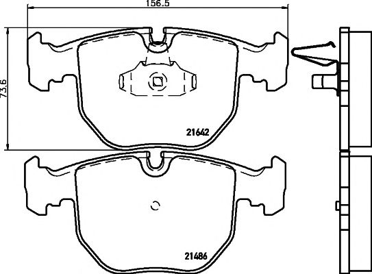 set placute frana,frana disc BMW E39 520-540 11/95-