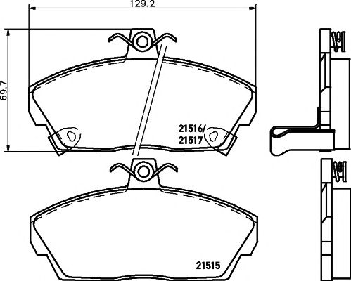 set placute frana,frana disc HONDA CIVIC 94-/01-/ROVER 25/45