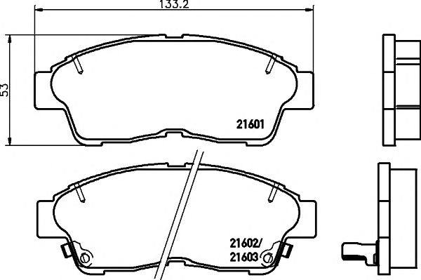 set placute frana,frana disc TOYOTA CARINA/COROLLA 92-01