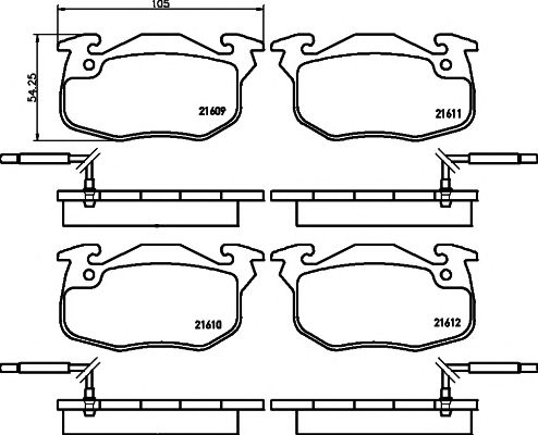 set placute frana,frana disc