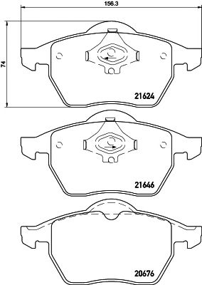 set placute frana,frana disc VW A4 11/94-/PASSAT 08/96- ATE