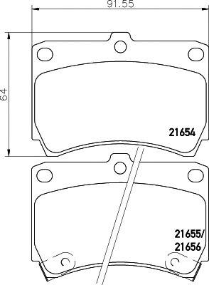 set placute frana,frana disc MAZDA 323 89-