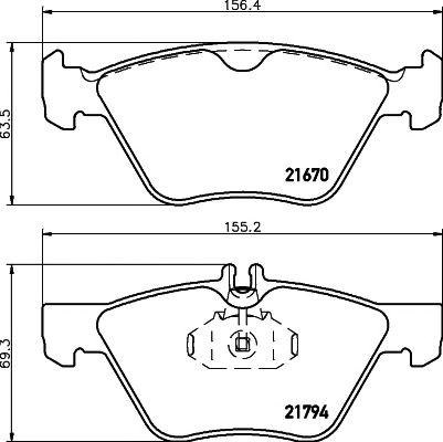 set placute frana,frana disc MERCEDES-BENZ W210 E280-320 95-