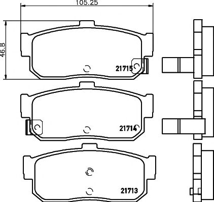 set placute frana,frana disc NISSAN PRIMERA COMBI