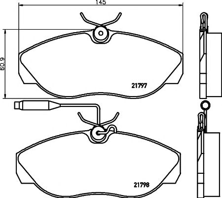 set placute frana,frana disc FIAT DUCATO 94- 10/14