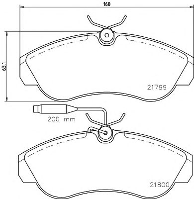 set placute frana,frana disc FIAT DUCATO 94-02