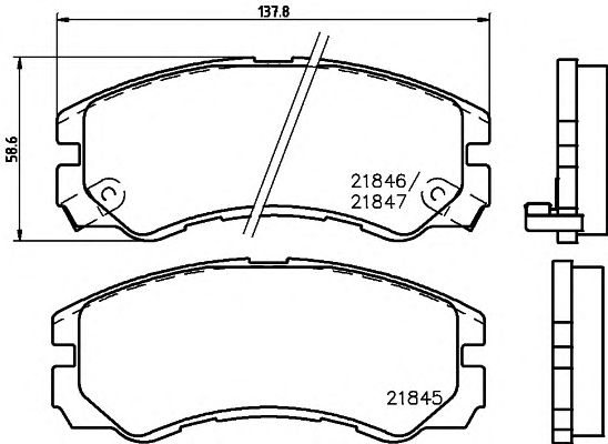 set placute frana,frana disc OPEL FRONTERA/MONTEREY 92-