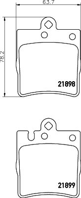 set placute frana,frana disc MERCEDES-BENZ W210/W203