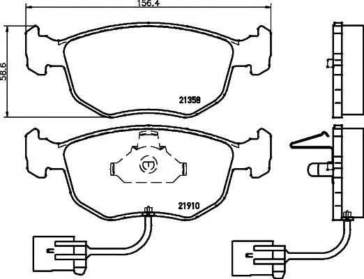 set placute frana,frana disc FORD MONDEO 1,8-2,5 93-