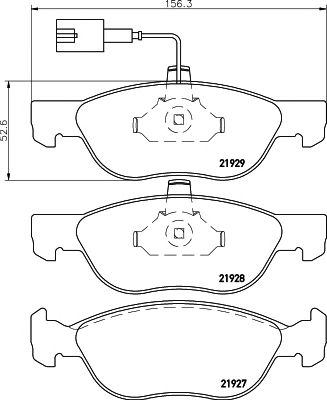 set placute frana,frana disc FIAT BRAVO/BRAVA 1,8/1,9TD/JTD