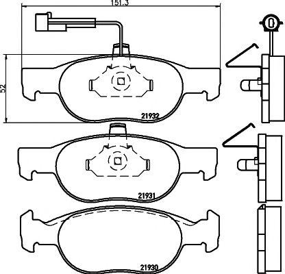 set placute frana,frana disc FIAT BRAVO/BRAVA 1,2-1,6