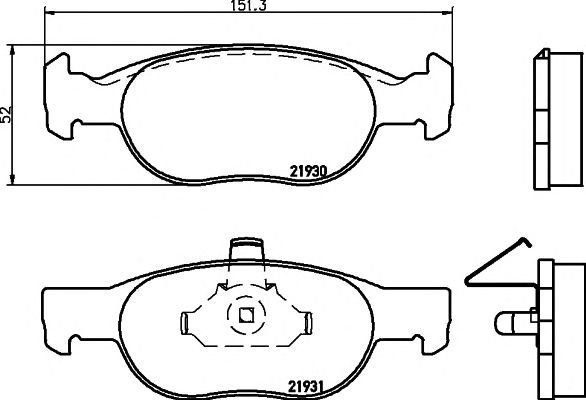 set placute frana,frana disc FIAT PUNTO