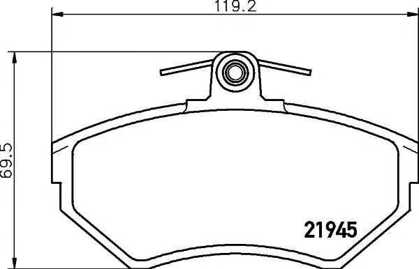 set placute frana,frana disc VW VENTO 91- CADDY 95- POLO 97-