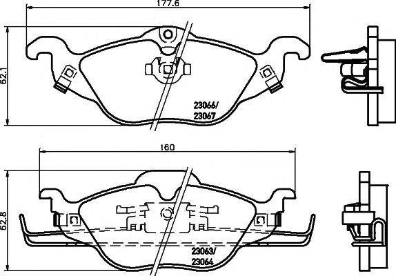 set placute frana,frana disc OPEL ASTRA G 98-