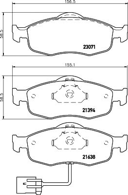 set placute frana,frana disc FORD MONDEO 93-