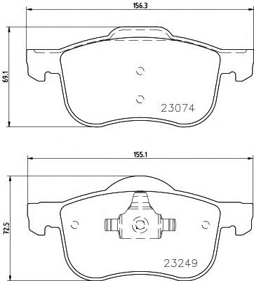 set placute frana,frana disc VOLVO S80/V70