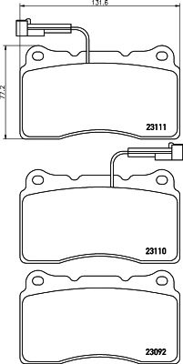 set placute frana,frana disc ALFA 159/166/BRERA 2,4-3,2JTD/B