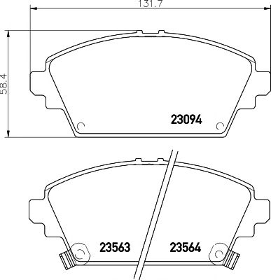 set placute frana,frana disc NISSAN PRIMERA 02-/ACCORD 98-