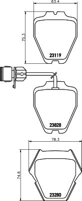 set placute frana,frana disc VW A8