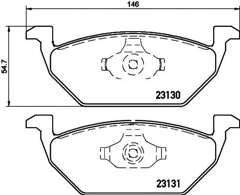 set placute frana,frana disc AUDI A1/A3 1,0-1,8 TFSI 10- EPAD 146 X 54,7 X 19,7