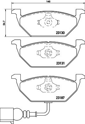 set placute frana,frana disc VW AUDI A3 96- BORA/GOLF 4 98-