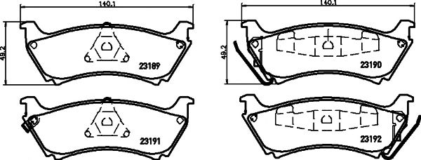 set placute frana,frana disc MERCEDES-BENZ W163 ML 98-05