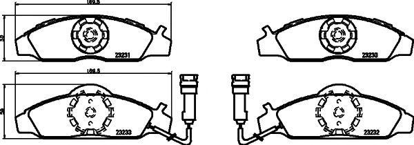 set placute frana,frana disc