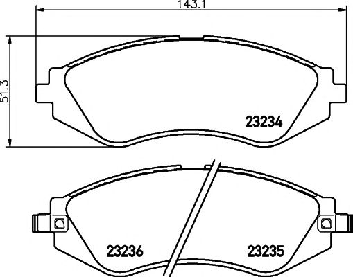 set placute frana,frana disc DAEWOO LANOS/NUBIRA/REZZO 97-