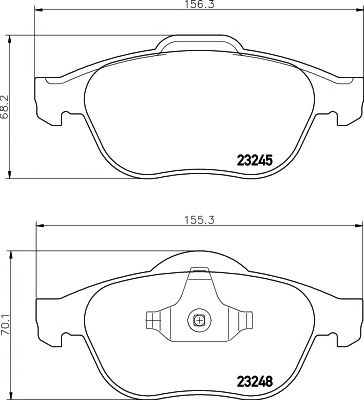 set placute frana,frana disc RENAULT ESPACE 02-/LAGUNA 01- 2,0/2,2DCI/3,0V6