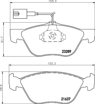 set placute frana,frana disc FIAT MAREA/BRAVA/156/147