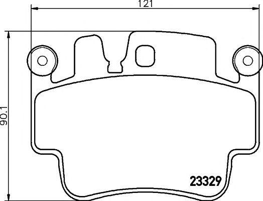 set placute frana,frana disc PORSCHE 911 (966) 97-