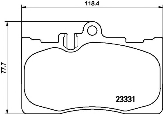 set placute frana,frana disc LEXUS LS 430 00-06 118,4 X 77,7 X 16