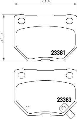 set placute frana,frana disc NISSAN 300ZX 90-