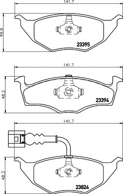 set placute frana,frana disc AUDI A2 1,2 TDI 01-05