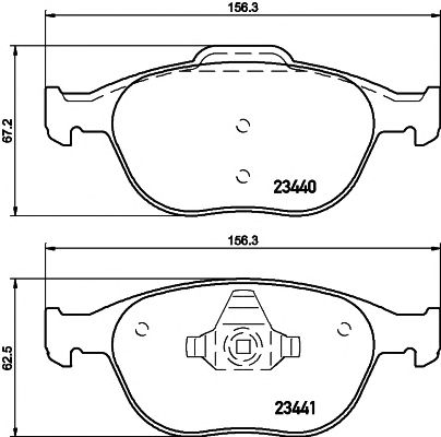 set placute frana,frana disc FORD TRANSIT CONNECT 02- /FOCUS