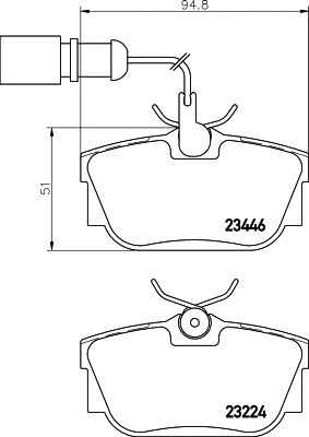 set placute frana,frana disc VW SHARAN/GALAXY 00-/T4 16 97-