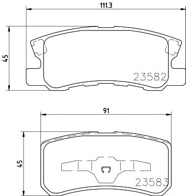 set placute frana,frana disc MITSUBISHI OUTLANDER 2,0DID 07-