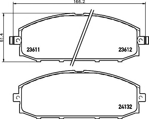 set placute frana,frana disc NISSAN PATROL 2,8TDI 98-