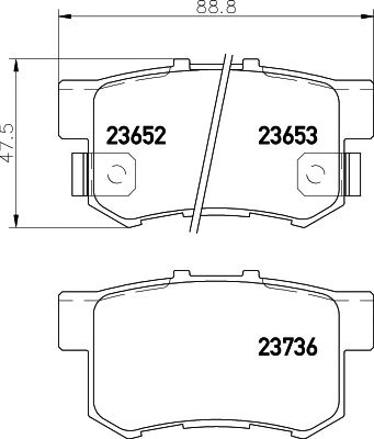 set placute frana,frana disc HONDA CIVIC 01-/ROVER 25 99-