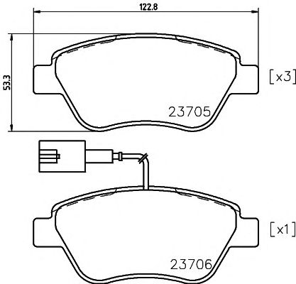 set placute frana,frana disc FIAT STILO 1,2/1,6 16V 01-/IDEA