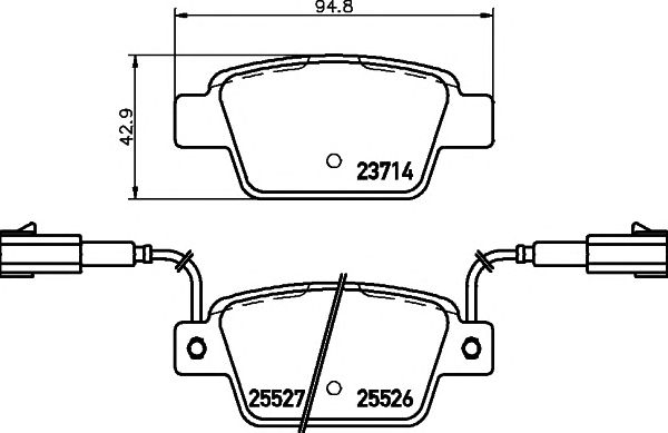 set placute frana,frana disc FIAT BRAVO 10-